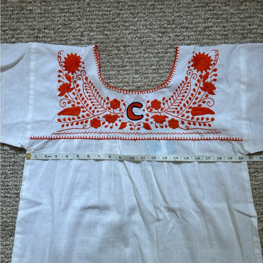 Clemson Kickoff Couture Embroidered White and Orange Women's Top Size Large - Picture 8 of 9